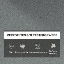 Seat Cushion, 115x56 Cm Chair Cushion With Ties, Backrest, 10cm Thick Padding, Water-Repellent Seat Pad For Home, Garden, Office Chairs, Light Grey - Light Grey - View 2