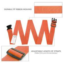 Correa de equipaje de viaje con cerradura de contraseña ajustable, cinturón de embalaje, cerradura de para equipaje, correa antirrobo para equipaje - Multicolor - Ver 2