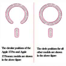 1个粉色磁吸闪粉手机壳，奢华闪亮水钻镀层边框保护壳，兼容MagSafe，闪亮摄像头镜头保护透明盖，适用于女性和女孩，兼容 17 Pro/17 Pro Max/Apple Air/17/16 Pro/16 Pro Max/16 Plus/16/16 E