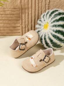 1 par de zapatos planos de moda para niños, zapatillas casuales para interior/exterior para niñas, zapatos versátiles para vestir, zapatos de princesa, adecuados para todas las estaciones - Albaricoque - Ver 5