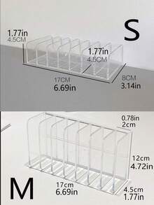 1个透明亚克力7格眼影盘化妆品收纳展示架，适用于梳妆台 - 無色 - 查看 8