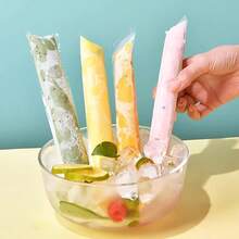 50/100pcs Disposable Ice Pop Bags, Crushed Ice Bags, Transparent Self-Sealing Bags, Ice Pop Mold Bags, Thickened Bags - Multicolor - View 4