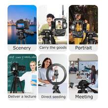 64-Inch 165cm Travel Digital Camera Tripod Professional Iron Mobile Phone Stand, With Quick Board, Suitable For SLR Cameras, Fishing Lights - Black - View 2