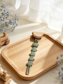 1 pieza Clip para chupete de bebé, Portachupete de silicona, Diseño de oso de peluche, Clip para chupete todo en uno - Multicolor - Ver 10