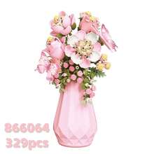300+Pcs Wooden Flower Vase Bouquet Decor, Handmade DIY Assembly Vintage High-Quality Home Decor, Teacher's Day, Back To School, Graduation, Mother's Day, Valentine's Day, Father's Day, New Year, Spring, Christmas Gift - Multicolor - View 14