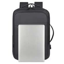 大容量可扩展背包，男士功能性笔记本电脑包，简约商务多功能旅行背包，带独立鞋仓，可容纳14英寸笔记本电脑，符合随身行李标准，适合大学、户外活动、旅行、通勤、短途旅行、休闲和户外使用。 - 彩色 - 查看 3