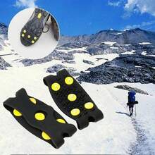 1 Pasang Alat Bantu Mendaki Gunung Anti Selip 5 Gigi untuk Aktivitas Luar Ruangan, Alat Bantu Mendaki Salju Portabel untuk Hiking, Ski, dan Pendakian Gunung, Ringkas dan Praktis - MultiWarna - View 4