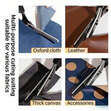 5 mm Edelstahl-Schere mit Sägeblatt - perfekt für DIY-Basteleien, dekorativen Papier, Poster, Spitze, Stoff-Nähen und Schneiderei - scharf und langanhaltend, ideal als Bastelschere - Schwarz - Übersicht 3