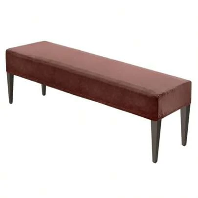 Dining Bench Cover For 39.4 To 55" Length Waterproof Rectangle Stretchable Velvet Bench Slipcover Seat Covers For Living Room/Bedroom/Kitchen Washable Seat Protector [Coffee]