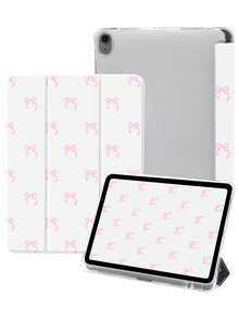 Bow-Knot 1pc Bow Tie Print Flat Protective Case, Compatible With IPad 10.2 Inch, IPad Pro 11 2021/2020/10th Gen, IPad Mini 4/5/6, Galaxy Tab A8 10.5 Inch 2022, Matepad 10.4/Tab, , With Pencil Slot, Anti-Drop, Tablet Stand Cover - Multicolor - View 2