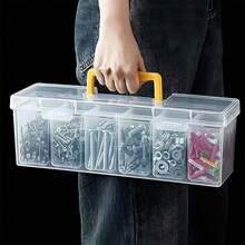 1个全新透明多层工具箱，便携式多功能五金收纳盒，家用扳手螺丝零件整理盒 - 彩色 - 查看 5