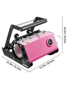 Mug Heat Press, 11-30oz Tumbler Heat Press Machine, Sublimation Transfer Straight Skinny Tumblers, Cup Heat Press With Heat-Resist Gloves & Tape, DIY Ceramic Mugs Cups Glasses, As Gift - 粉色 - 查看 10