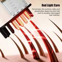 AXH 电动护发油涂抹器头皮按摩器，生发梳和精华按摩梳 - 白色 - 查看 5