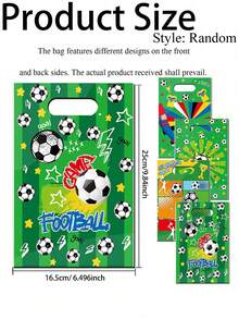 50/100个装足球礼品袋，足球零食糖果袋，塑料足球派对礼品袋，足球纪念品零食袋，适用于运动队活动、生日主题派对、团队用品、运动主题生日派对礼物 - 彩色 - 查看 4