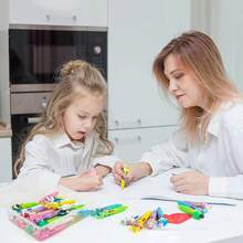 30支儿童卡通多色笔，4合1可爱儿童笔 - 60支圆珠笔，趣味礼品套装，生日和儿童派对的理想之选 - 令人愉悦的多色笔礼品 - 彩色 - 查看 3