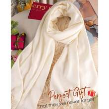 FURTALK Winter Scarf For Women Pashmina Shawl Wraps Soft Warm Fashion Blanket Scarves Gifts - 03-奶油 - 查看 6