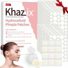 180/372片装面部遮瑕贴，祛痘贴，遮盖瑕疵和痘疤，不含化学成分，男女通用 - 粉色 - 查看 1