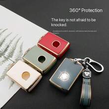 适用于沃尔沃 S60 S90 XC40 XC60 XC90 V90 T5 T6 T8 的耐用 TPU 汽车钥匙遥控器保护套（单件装） - 遥控钥匙保护套，汽车配件