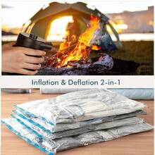 Air Pump For Inflatables Build-In 5200Mah Battery & Camping Light, Ultra-Fast And Mini Electric Air Pump, Inflate Deflate For Air Mattress, Pool Floats, Vacuum Storage Bags - Black - View 3