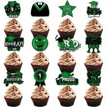1pc/12pcs/13pcs Graduation Cake Decorations, Graduation Party Cake Decor - Multicolor - View 6