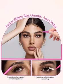 10/20pcs Disposable Mini Eyebrow Brushes, Easy To Comb Lashes/Brows. Soft Fine Mascara Wand Makeup Tools, Suitable For Lash Extension, Brow Shaping, Tinting, Grooming Or Detail Cleaning. Compact Mini Size, Portable. - Multicolor - View 6