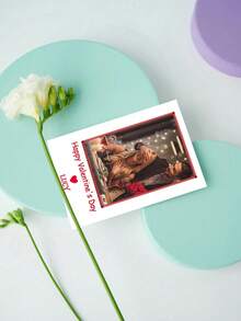 A Set Of Customized Valentine's Day Heart-Shaped Photo Greeting Cards To Wish You A "Happy Valentine's Day," Including Editable Photos, Text Messages, Printable Detail Cards, Valentine's Day Commemorative Cards, Attachment Cards, And Editable Templates. A Personalized Gift For Your Wife, Lover, Or Sweetheart, Perfectly Paired With Flowers. - Multicolor - View 5