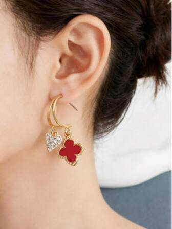 1 par romantiska franska örhängen i elegant och avslappnad stil för vardagspendling