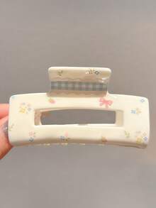 4pcs/Set Women Cute Shark Claw Hair Clips, Cloud, Heart, Bow Design Hair Accessories, Fashion Versatile Elegant Simple Solid Color Hair Claws, Suitable For Daily, Casual, Party, Beach, Vacation, Hairstyling, Washing Face/Hair, Makeup, Outfit Accessories, Autumn/Winter/Spring/Summer Women Claw Clip - Multicolor - View 8