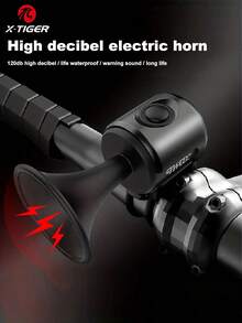 120dB Electric Bicycle Horn, IPX4 Waterproof Electronic Bike Bell For Adult Bicycle, Scooter Handle - Multicolor - View 2