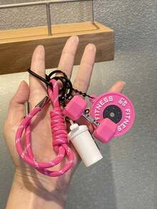 一系列创意、可爱、甜美、时尚的运动主题包包挂饰/钥匙扣，健身配件，夏季时尚必备单品——杠铃、哑铃、水壶造型钥匙扣，背包挂饰，珠宝钥匙扣，适合热爱运动的男孩、女孩、男士和女士，精美礼品。 - 彩色 - 查看 11