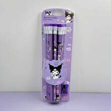 Sanrio 12支装Hello Kitty HB铅笔，带卷笔刀，印有库洛米、美乐蒂、肉桂卷等卡通图案，绘画及办公用品，返校学习礼物 - 彩色 - 查看 7