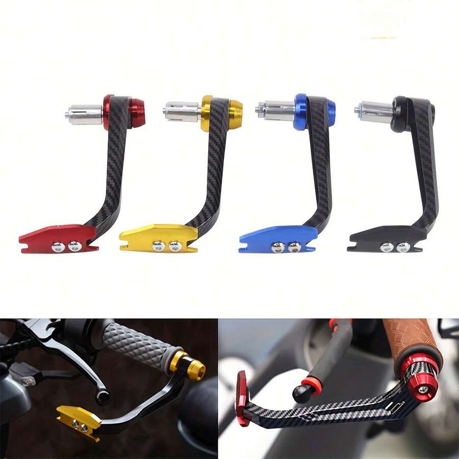 1pc/2pcs CNC Aluminum Alloy Adjustable Handlebar Handguard Brake Lever Protector For Motorcycle Bicycle Dirt Bike Electric Bike Universal - 1 Item 2 - View 1