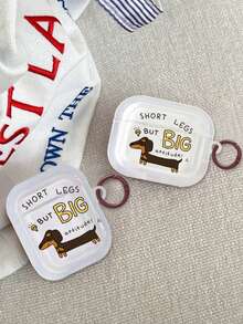1 hộp đựng tai nghe Bluetooth không dây tương thích với Apple 1/2/3/4/Pro/Pro2/Pro3, họa tiết chó Dachshund sống động. - Nhiều màu - Xem 2