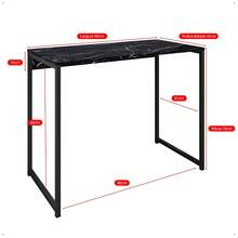 Industrial Style Office Study Work Desk Table With Iron Legs Plus - Negro - Ver 6