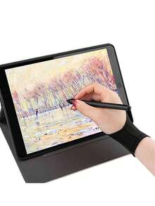 Painting Anti-Fouling, Anti-Wear, Anti-Sweat, Anti-Dirty Sketch Oil Painting Two Fingers Art Electronic Digital Tablet Screen Hand Painting Gloves - Black - View 7