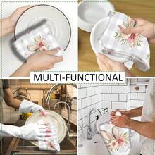 2/4条装兔耳图案洗碗巾，柔软超细纤维吸水布，适合作为复活节礼物、复活节装饰品、烹饪烘焙用品、清洁用品、厨房装饰用品，也可作为送给邻居、母亲、朋友的生日礼物或乔迁礼物。 - 彩色 - 查看 11