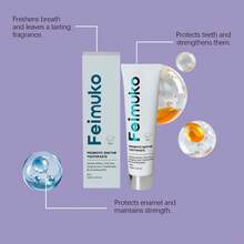 飞慕益生菌酶牙膏（薄荷味）- 100克/3.53盎司，草本提取物，口腔护理，牙龈护理，清新口气，牙齿抛光 - 彩色 - 查看 2