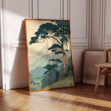 1 Tranh canvas treo tường phong cách rừng Nhật Bản cổ điển, tranh phong cảnh thiên nhiên retro, hình ảnh núi non yên tĩnh và cây cối tối giản, tranh canvas phong cách Zen trang trí phòng ngủ, phòng khách, nhà cửa, trang trí theo phong cách cổ điển. - Nhiều màu - Xem 3