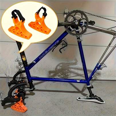 2pcs Portable Bicycle Repair Stand With Adjustable Handlebar Jack And Inverted Repair Stand - Bicycle Lift For Mountain Bikes