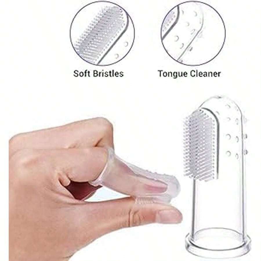 1PCS Pet Finger Toothbrush\ Finger Toothbrush\Toothbrush - Random - View 1