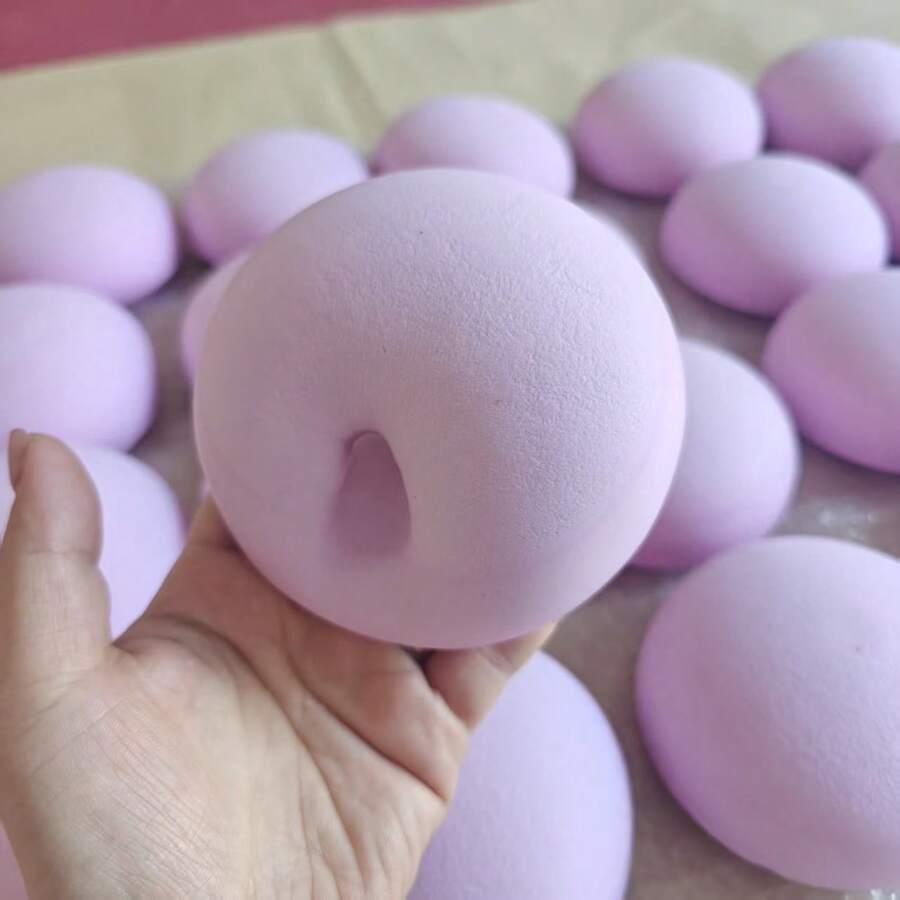 Soft & Sticky Strawberry Squishy Stress Relief Squeeze Toy, Slow Rebound - Pink - View 1