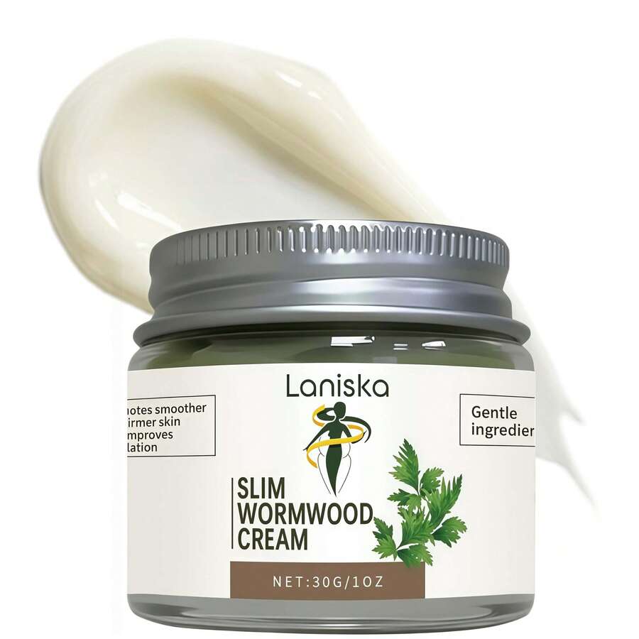 天然艾草提取物纤体霜，温和有效，不刺激，滋润身体肌肤，每日轻柔按摩涂抹 - 白色 - 查看 1