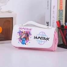 Large Capacity Cartoon Pencil Case, Magic Girl Hunting Group, Student Pencil Box & Storage Bag