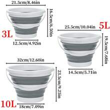 1 xô gấp gọn, xô gấp di động dùng để vệ sinh, câu cá, cắm trại, làm vườn, rửa xe. Xô gấp đa năng phù hợp cho phòng tắm gia đình, giặt giũ, nhà bếp, ngoài trời, xe RV. Di động, tiết kiệm không gian, bền và dễ vệ sinh. - Xám - Xem 4