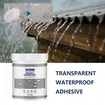 JAYSUING 透明防水密封胶 - 适用于室内墙面、地面裂缝、漏水、浴室、厨房、外墙瓷砖防水，无需拆除。适用于木材、混凝土、大理石和其他材料，可修复各种漏水问题。