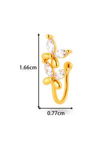 Toppiercing 1 Peça Clipe de Nariz Versátil de Moda com Zircônia Micro-Incrustada em Formato de Coração, Lua, Estrela, Flor, Anel de Nariz Falso Sem Perfuração - Multicolorido - Visão 41