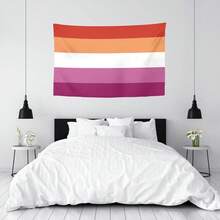 Lesbian Pride Flag Tapestry, Lesbian Wall Decor Hanging For Bedroom Living Room Dorm (60x40 Inch) - 100*150cm (40*60 inch) - Xem 4