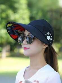 Foldable Wide Brim Korean Style Multi-Function Sun Hat, Suitable For Cycling In Summer - Multicolor - View 6