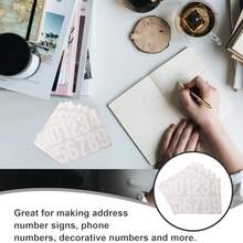 6 Hojas De Pegatinas Con Nmeros De Buzn Pegatinas Con Nmeros Consecutivos Vinilo Autoadhesivos Calcomanas Con Para - como se muestra en la figura - Ver 5