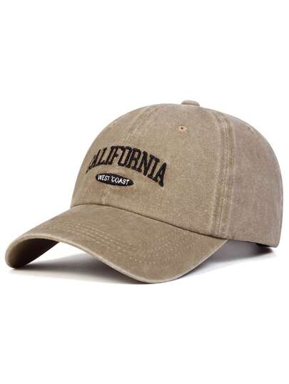 1pc Letter Embroidered Baseball Cap, Versatile Hip Hop Hat, Warm And Sun-Shielding
